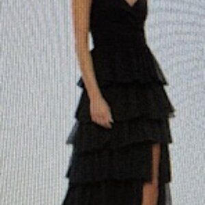 Ieena for MacDuggal Black Gown/Dress, Size 14